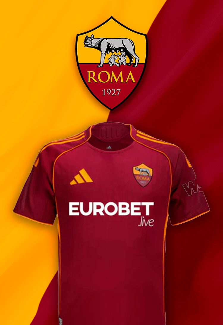 Maglia ufficiale Roma Calcio Home - Concorso Calcio in Movimento Q8
