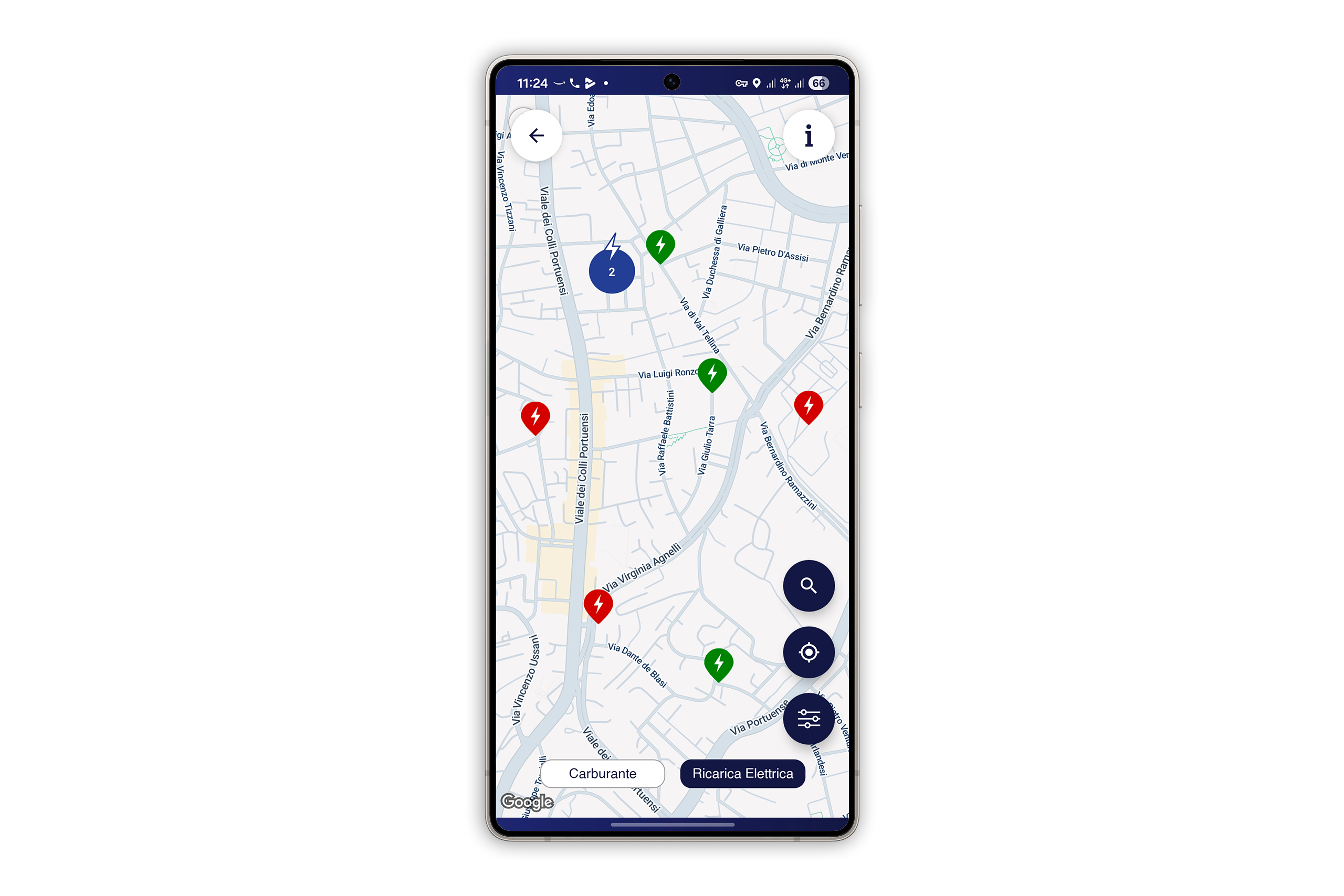 Localizzare le colonnine nelle vicinanze con l'App CartissimaQ8