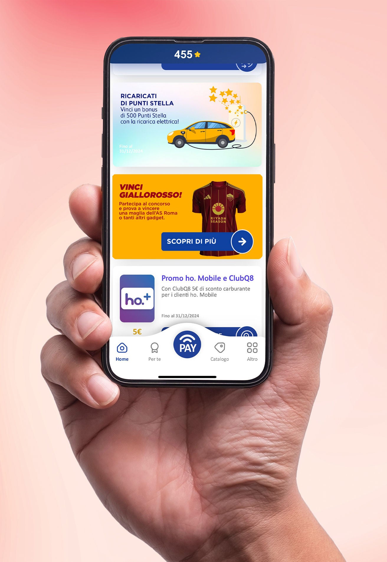 cellulare con anteprima banner app
