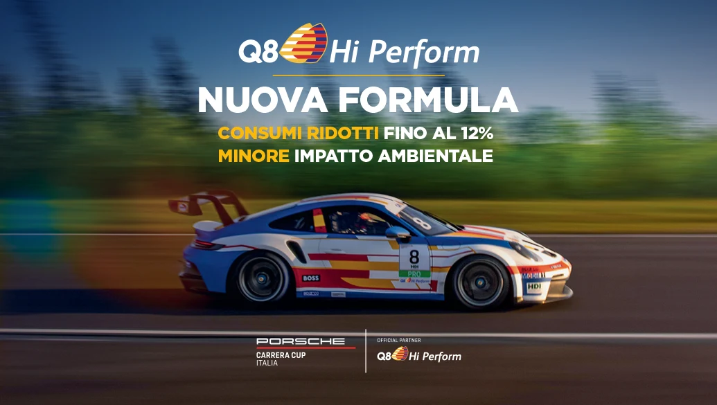 Scopri la nuova formula di Q8 Hi Perform, il carburante evoluto che migliora le performance di ogni motore